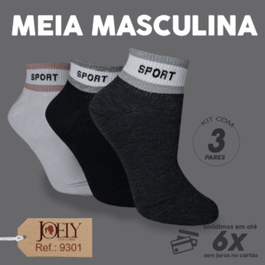 9301 - MEIA MASCULINA SPORT